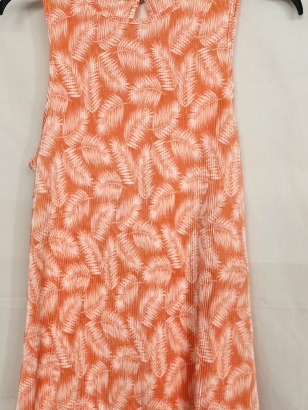 Above And Beyond Sleeveless Orange Palm-Print Sundress Size XL